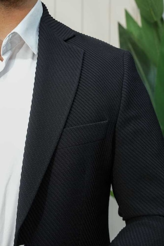 Bys Beystil Sivri Yaka Siyah Ceket 351 - Slim Fit