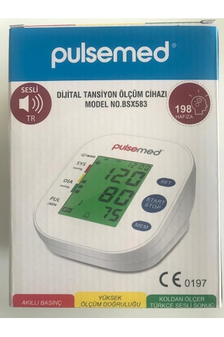 Dijital Pulsemed Konuşan Dijital Tansiyon Ölçüm Cihazı Bsx583 Pilli Kol