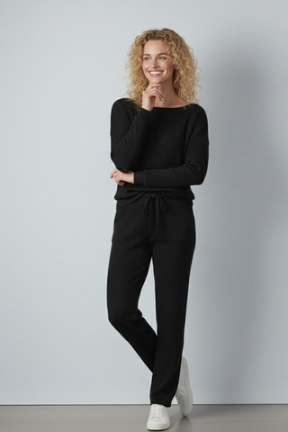 Fit Women Düşük Omuzlu Alt Üst Takım 4445 Siyah