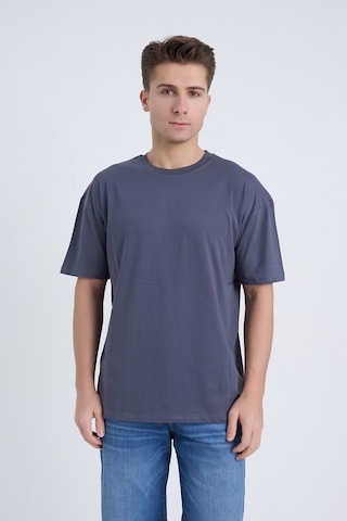 Velvoria Unisex Oversize Basic 3'lü Antrasit Renk T-shirt Çok Renkli19