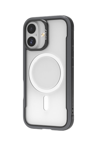 Apple Uyumlu iPhone 17 Kılıf M-safe Şarjlı Airbagli Raptic Shield Serisi Şeffaf Arka Yüzey Kapak Siyah