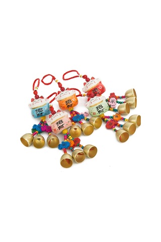 Açık Dekorasyon Seramik Rüzgar Çanları Şanslı Servet Kedi Rüzgar Çanları Araba Süsleme