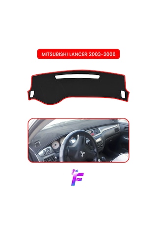 Mıtsubıshı Lancer 2003-2006 Uyumlu Torpido Örtüsü Çatlama Ve Isıya Karşı Tam Koruma Td75 Kırmızı