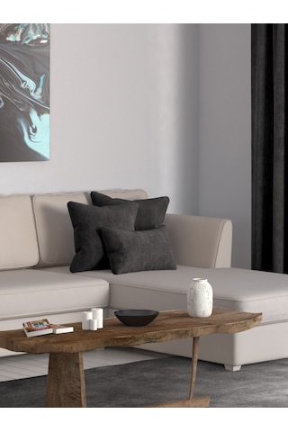 Br Perle Home Daily Series Siyah Renk Kırlent Yastık Kılıfı Siyah