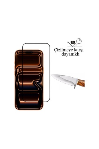 iPhone Uyumlu 17 Pro Max Tam Kaplayan Temperli Cam Ekran Koruyucu Telefon Camı