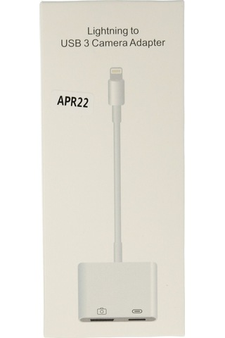Newface Apr22 Apple Uyumlu iPhone Otg 2in1 - Beyaz Beyaz