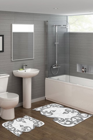 Alanur Kamelya Lazer Kesim 2 Li Banyo Takimi St210fg415bj gri