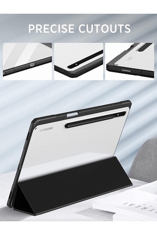 Samsung Galaxy Uyumlu Tab S9 Fe / S9 11inç Kılıf Grafiti Şeffaf Kalem Bölmeli X710 X716 X718 X510 X516