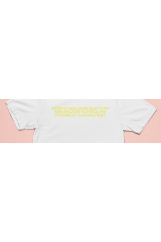 Bumeta Women Need More Sleep Than Men Sarı Unisex Tişört T-shirt 001