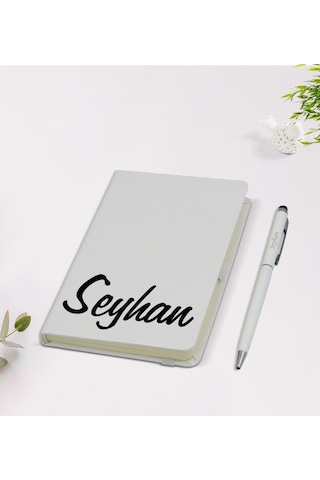 Kişiye Özel El Yazısı Tasarımlı 9X14Cm Beyaz Defter Ve Kalem Hedi N11.1648