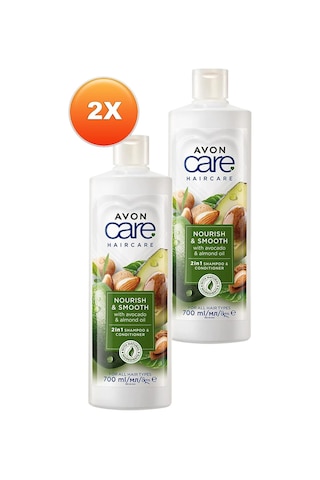 Avon Care Avakado Ve Badem Yağı İçeren Şampuan Ve Saç Bakım Kremi 700 Ml. İkili Set