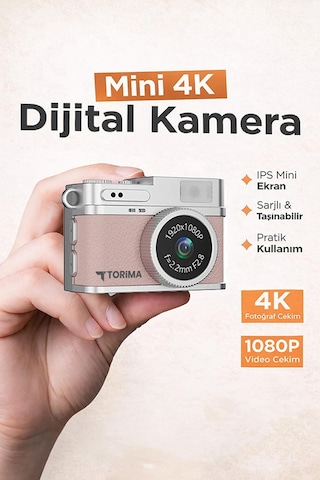 Mini Dijital Kamera Selfie Video Vlog Kamerası Mini Anahtarlık 1080p Cmr35 Pudra Genel