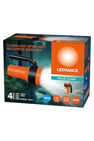 Ledvance Led Side 5w+3w 6500k 100-120-300lm Ip20 4 Farklı Mod Şar Siyah - Turuncu