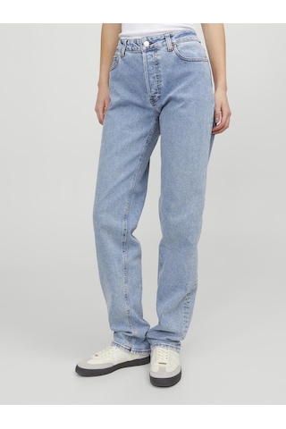 Jack & Jones Jjxx Yüksek Bel Bol Paça Straight Kadın Denim Pantolon 12229033 Mavi