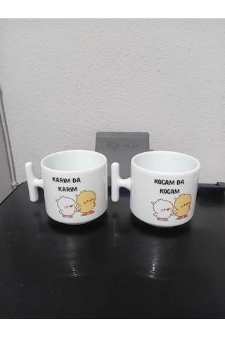 Çiftlere Özel Kocam Da Kocam, Karım Da Karım T Kupa 2 Adet 07 Beyaz