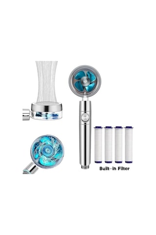 Maoyaya 360 Derece Dönen Turbo Fan Duş Başlığı Yüksek Basınçlı Çok Renkli Çok Renkli