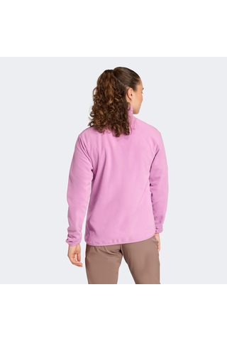 Adidas Multi Essentials 1-2 Zip Fleece Kadın Mor Yürüyüş Polar Düz Jm3120 Pembe