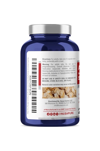American Ginseng 10:1 Extract 500 Mg 200 Veg Capsules Max Strength