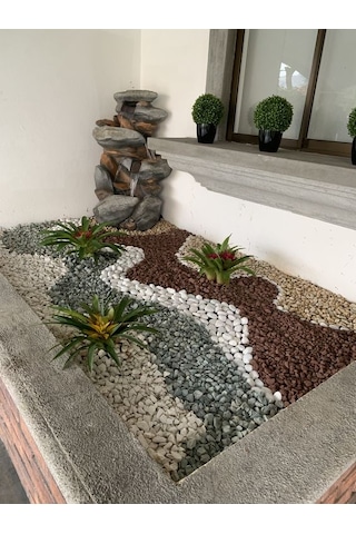 T-May Granit Taşı - Bahçe Süsü, Ve Akvaryum Dekorasyonu Için Dere Çakılı 15 Kg 1-2 Cm