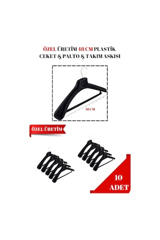 Ceket Askısı 48 Cm Özel Üretim Palto Takım Askısı 10 Adet Diğer