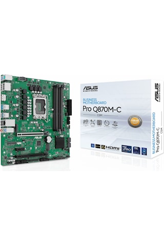 Asus Pro Q870m-c-csm Ddr5 6400mhz Oc M.2 Hdmı/dp/usb-c Pcıe 4.0 1851p Matx Anakart
