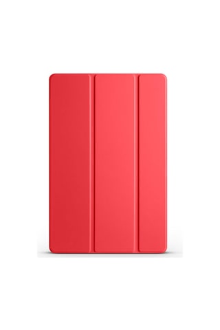 Goocamp Galaxy Tab A9 Uyumlu Smart Cover Standlı 1-1 Kılıf-kırmızı Tablet Kılıfı