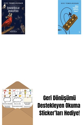 Olmayan Kuşlar Ansiklopedisi + Dilsiz Kuğular Zamanı Devir + Okuma Sticker'ları