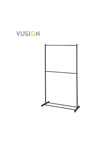 Vusıgn 2 Katlı Karbon Çelik Elbise Askısı Metal Kıyafet Askılığı 100x180 Cm Ahşap Rengi