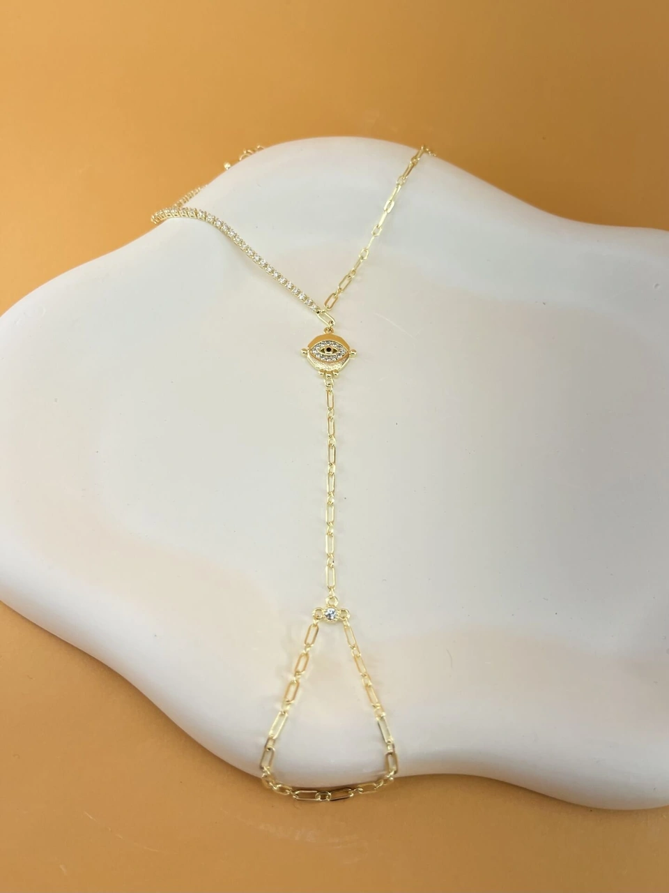 Altın Renkli Taşlı Gözlü Şahmeran Çok Renkli