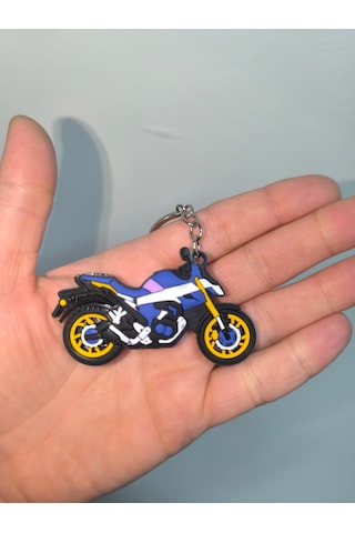 Silikon Kaliteli Motosiklet Anahtarlığı Esnek, Dayanıklı Ve Şık Tasarım Lacivert
