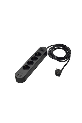 Ikea Koppla 2 Usb Girişli 4'lü Priz, Beyaz, 3 M