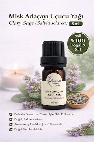 Lavande Lavanta Çiftliği Misk Adaçayı Uçucu Yağı 5 ML