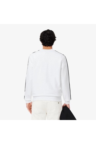 Lacoste Sh9818 Erkek Sweatshirt Beyaz