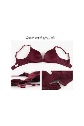 Bordo Fallsweet Hiçbir Tel Dikişsiz Sutyen Ab Fincan Push Up Sütyen Kadınlar İçin Rahat İç Giyim Bordo