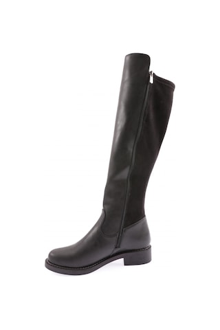 Dgn 615-22k Kadin Fermuarli Knee High Çizme 615-2121-R4864 Siyah