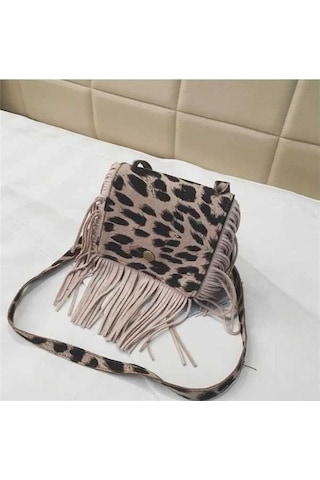 Maoyaya Zhuningshop3 Haki Leopar Stili Sevimli Mini Küçük Crossbody Kahverengi