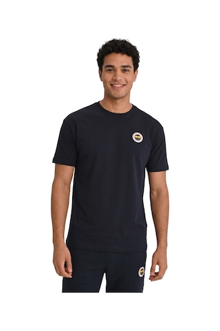 Fenerium Fenerbahçe Erkek Tribün Sonsuza Kadar Oversize T-shirt Uv Kutu Lacivert - Kırmızı