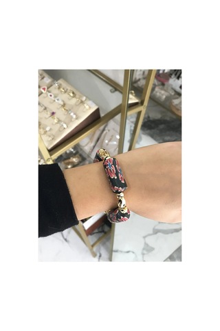 Gol Detaylı Lastikli Model Bileklik - Model 926 Çok Renkli