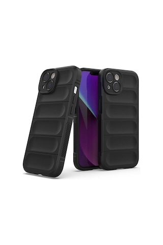 Goocamp Apple iPhone Uyumlu 14 Kılıf Esnek Tpu Oyuklu Arka Yüzey Tasarımlı Etnik Silikon Kapak - Kirmizi