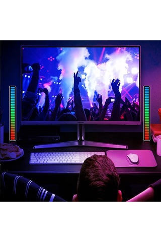 Rgb Sese Duyarlı Taşınabilir Ekolayzer Led Çubuk Karışık