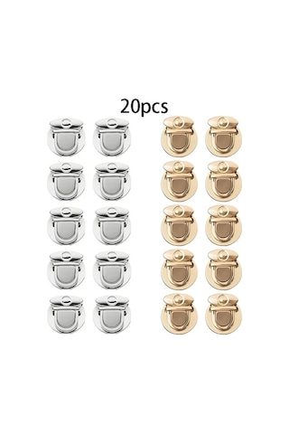 Fochsia 20 Adet Karışık Ağır Çelik Büküm Kilit Tokası - Güvenli Dıy El Sanatları Çanta Valiz