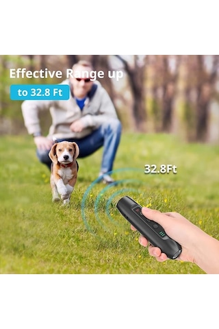 Willowhaven Siyah Usb Şarjlı Ses Dalgası Teknolojili Köpek Eğitim Cihazı Titreşim Ve Flaş Işık Modları