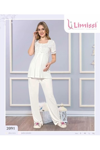 Birolgaye Limissi 2091 Yeni Sezon Dantelli Hamile Lohusa Pijama Takımı