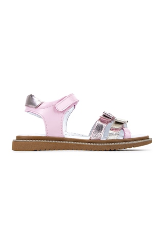 Tamer Tanca Çocuk Hakiki Deri Pembe/gümüş Düz Sandalet 406 4761 Sndlt 31-36 Y26 Pembe/gumus