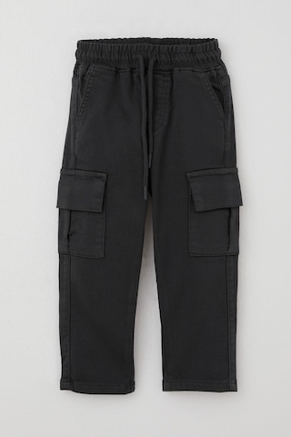 Breeze Erkek Çocuk Pantolon Kargo Cepli Beli Lastikli 1.5-5 Yaş, Füme Füme