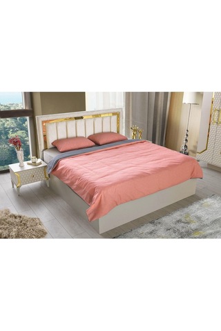 Milano Komodin-mdf-aynalı-kum Beji- Beyaz