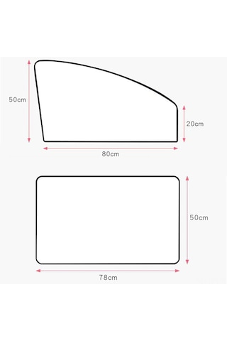 Youtek Pembe Müzik Kedili Manyetik Araç Güneşlik Perdesi - Hızlı Kurulum, Uv Koruma