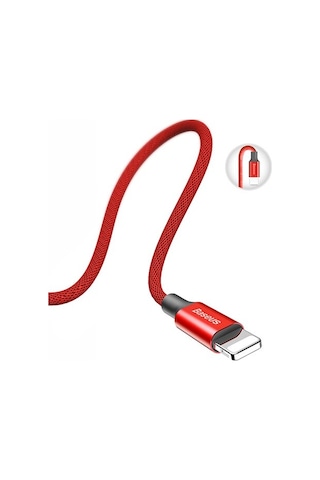 Baseus Yiven Lightning 1.2m. Kablo-Kırmızı