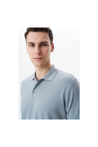 AR-MA Arma Erkek Basic Regular Fit Jakarlı Süprem Polo Yaka Tişört Y29374356402 Gri