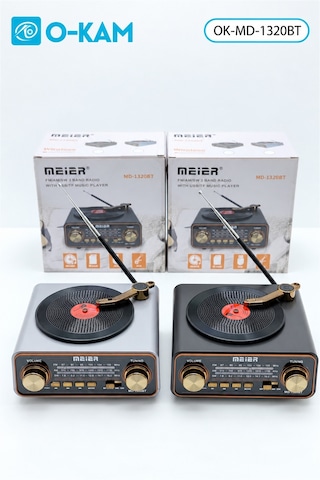 O-kam Ok-1320bt Bluetooth Plak Görünümlü Şarjlı Retro Radyo